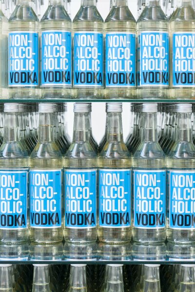 Non-Alcoholic Vodka Tower, 2006 installed at von Bartha, Basel, 2015. Detail.