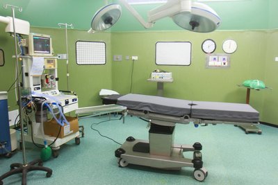 Hospital Equipment installed and in use at Al-Shifa Hospital, Gaza, 2014. 