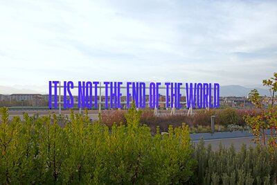 It Is Not The End Of The World installed at Pista 500, Turin, 2023.