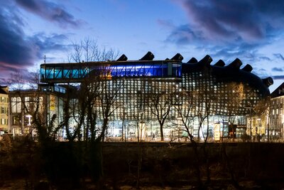 Kunsthaus Graz. Outside. 