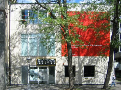 Number Of Visitors (Besucherzahl) by Jens Haaning and SUPERFLEX installed at Frankfurter Kunstverein, 2005. 