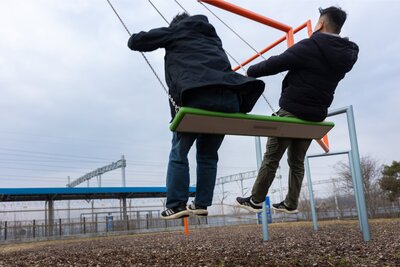 One Two Three Swing! Dorasan Station 2023, commissioned by Real DMZ Project. Permanent Installation.